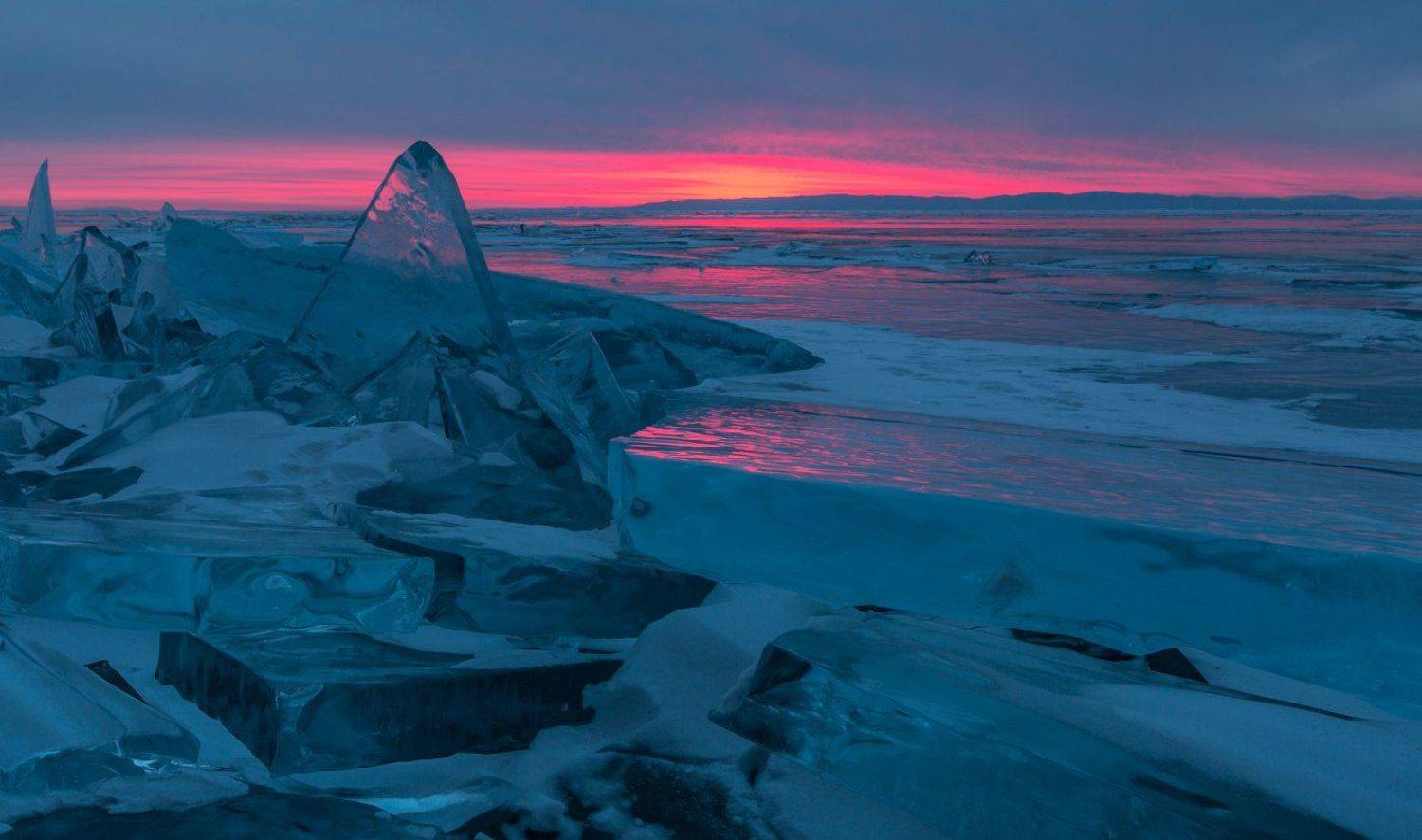 лед,  торосы, льдины, байкал, рассвет, восход солнца, всполох,узуры, розовый, голубой,ольхон, Ирина Назарова