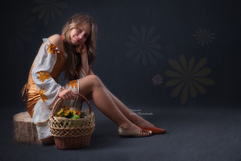 девочка, детский мир, детство, лукошко, подросток, сказка, цветы В сказкуphoto preview