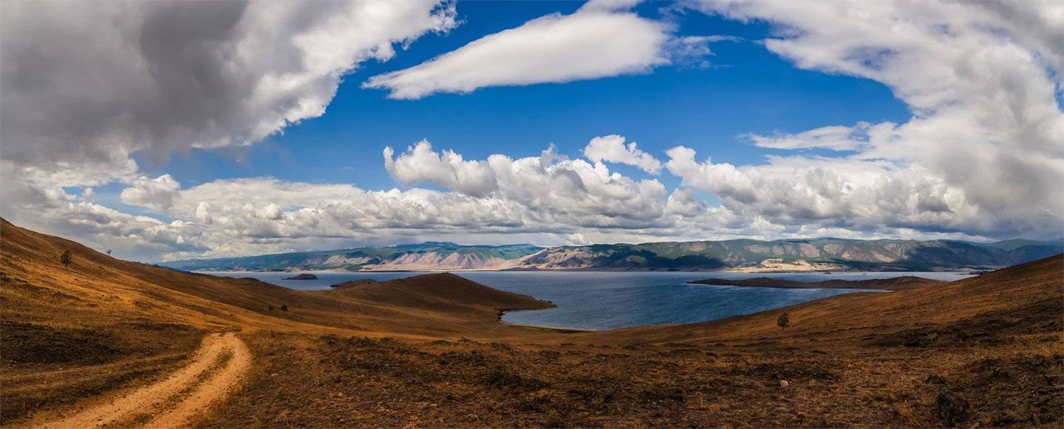 *. Автор: Альберт Беляев Байкал, Лето, Небо, Озеро, Ольхон, Остров, Панорама, Пейзаж, Природа, Сибирь, Альберт Беляев