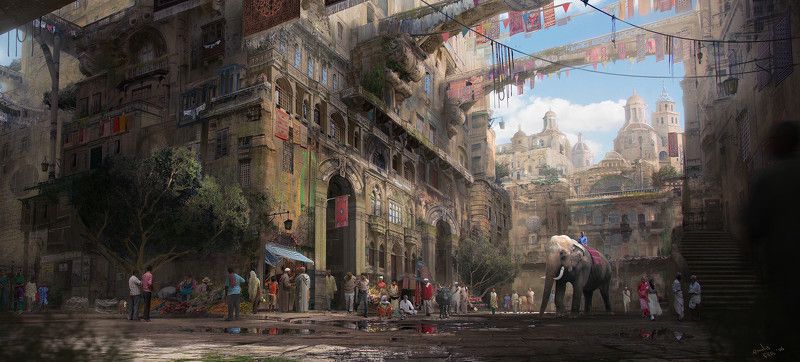 Photobash, Digital manipulation, Fantasy Marketphoto preview