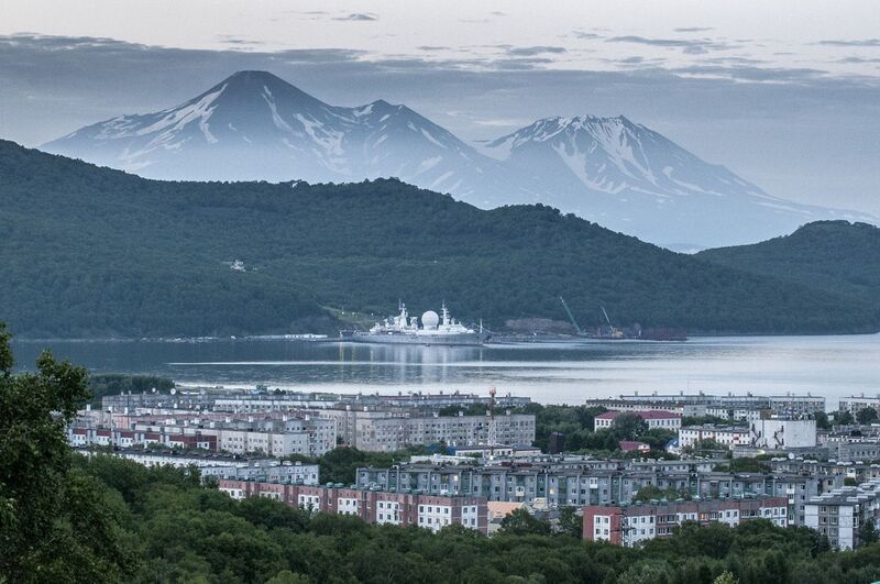 вилючинск, вулканы, океан, бухта, корабль, город Вилючинскphoto preview