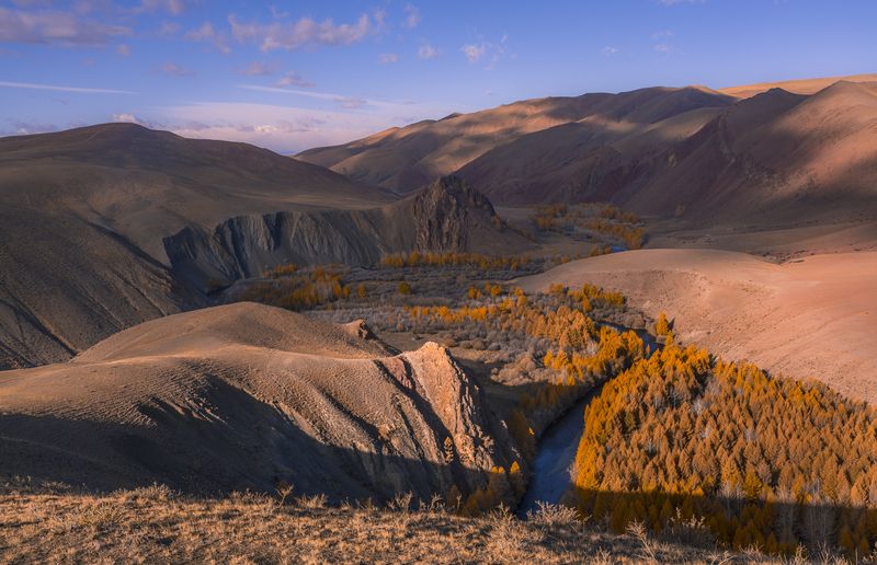 россия, горный алтай,осень,утро Утром фото превью