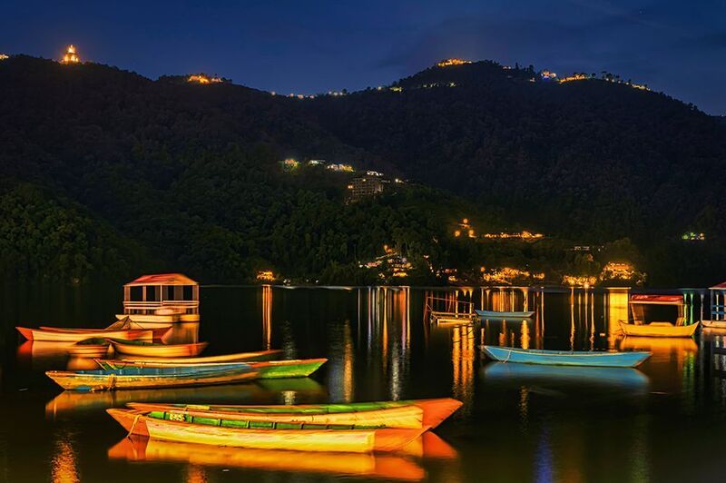 Лодки на озере Фева на закатеphoto preview