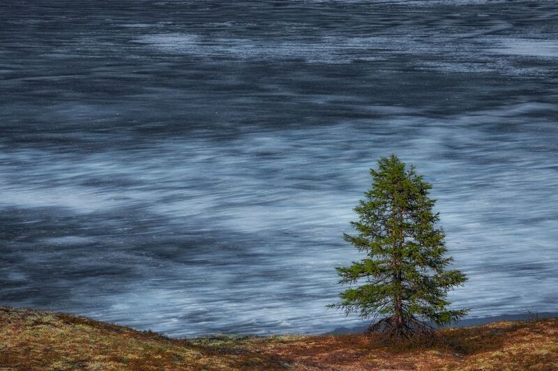 Озеро_Момонтай, пейзажи_Колымы, Магаданская_ область, июньский_лёд, вечер, закат Июньский лёдphoto preview