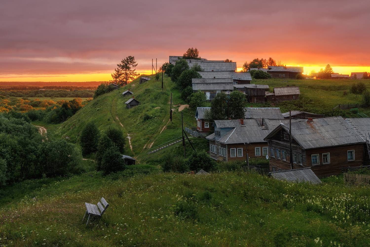 кулогоры, архангельская область, рассвет, пейзаж, север, белые ночи, Морозов Сергей