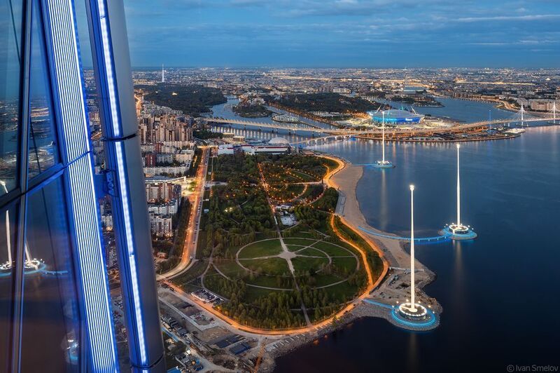 петербург, санкт-петербург, спб, архитектура, лахта, лахтацентр, лахта-центр Закат со смотровой площадки Лахта-центраphoto preview