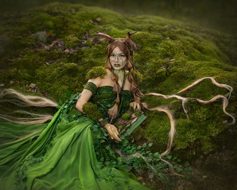 фотограф юлия дюдина, фотограф нижний новгород, арт фотограф,  волшебная фотосессия, лесной дух, лесная нимфа Лесной духphoto preview