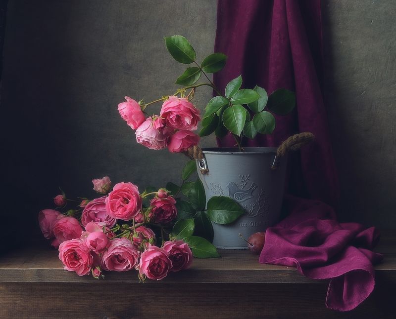 натюрморт,цветы,лето,розы,букет розы...photo preview