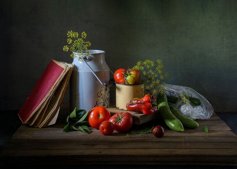 томаты, помидора, перец, укроп, листья, урожай, огурцы, красный, зеленый photo preview