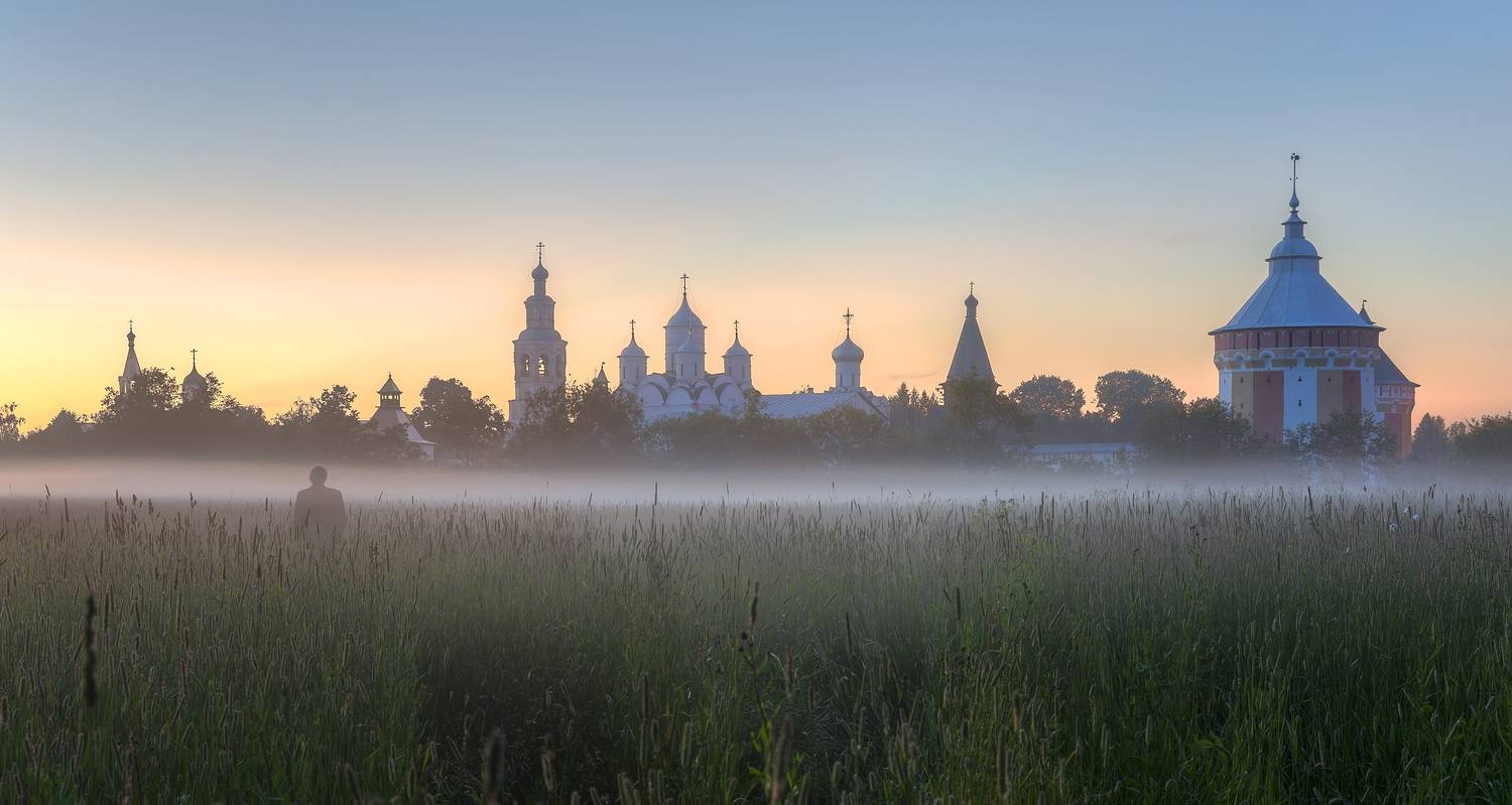 лето, вечер, храм, монастырь, башня, Гармашов Сергей