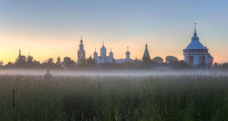 лето, вечер, храм, монастырь, башня photo preview