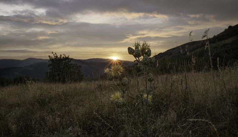 Россия, Крым, Судак, Междуречье, хребет Орта-Сырт, закат Крымский закат фото превью