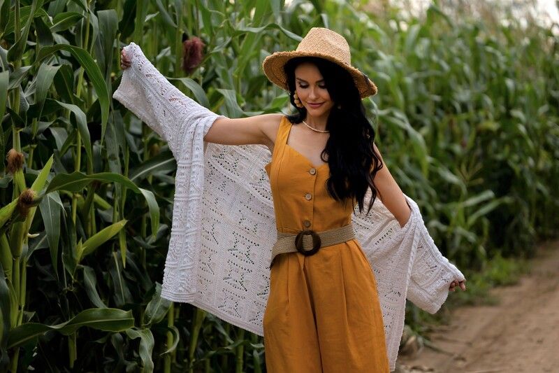 девушка, шляпа, сельский образ, кукурузное поле Сельская жизнь фото превью