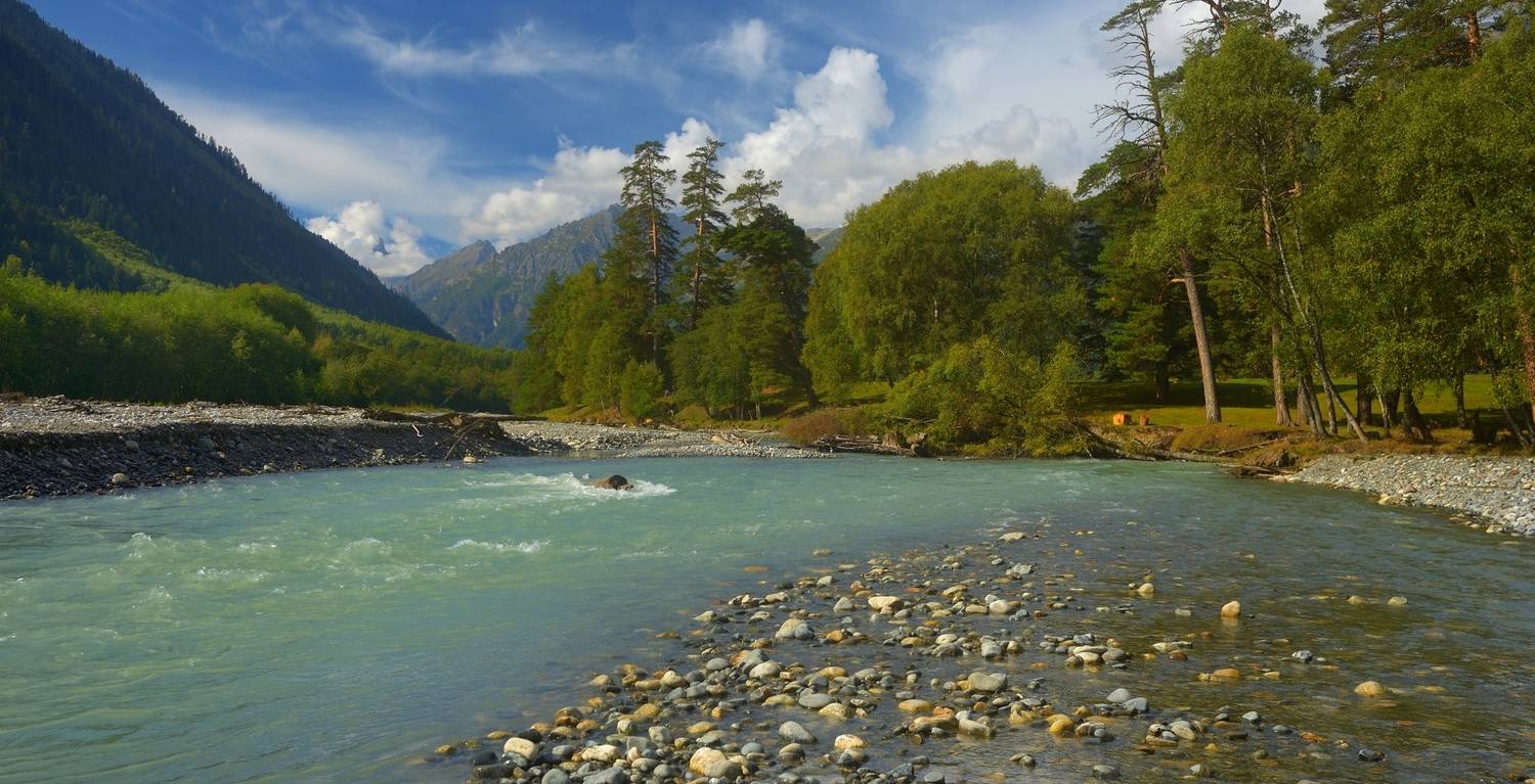 горы лето кавказ река аксаут, Александр Жарников