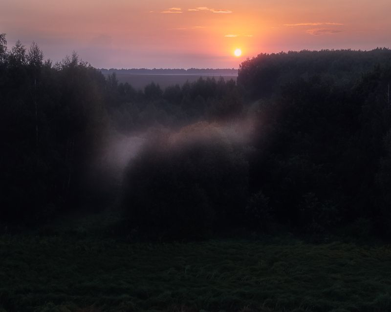 природа, пейзаж, на заре, закат, после дождей, летний закат На зареphoto preview