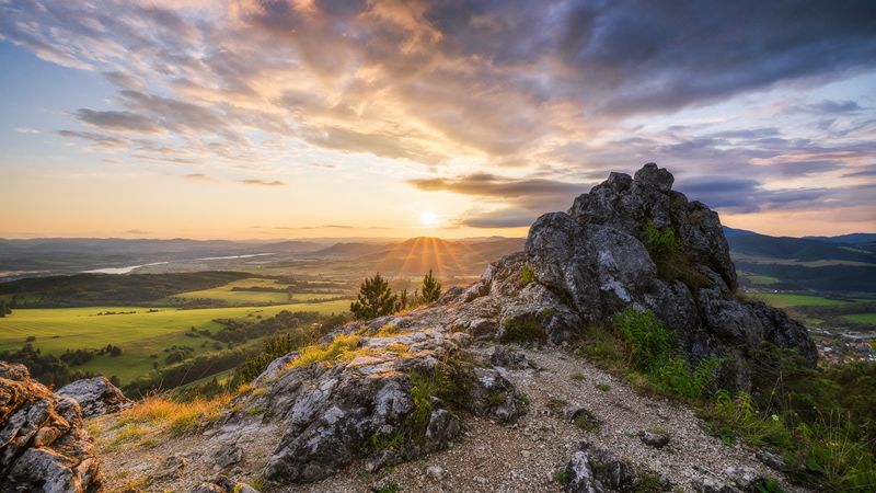 sunset On Borov rockphoto preview