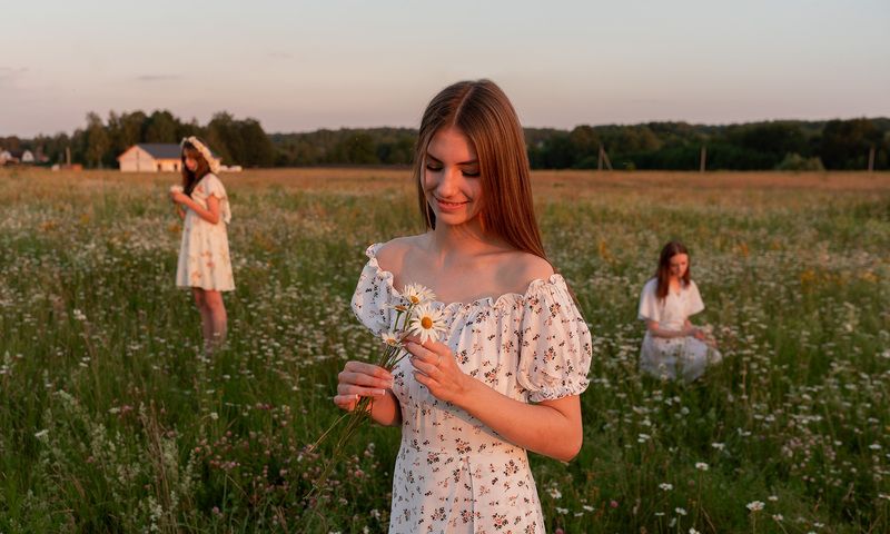 #portrait #girl #summer Ромашковый закатphoto preview