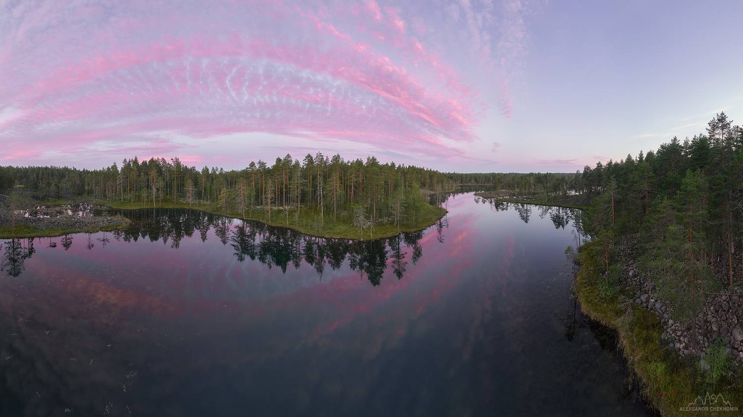 Рассвет на Моренных озерах. Автор: Чехонин Александр Карелия, рассвет, моренные озера, Чехонин Александр