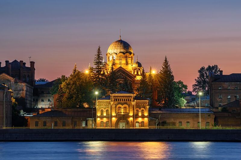 санкт-петербург, питер, город, ночной город, рассвет, нева, храм, кресты Светлое место фото превью