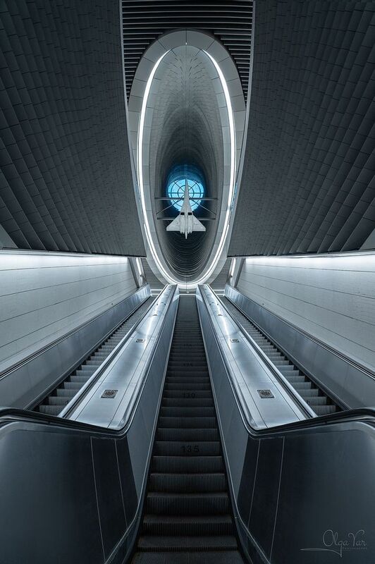 метро, эскалатор. москва, станция, архитектура, интерьер Из серии \