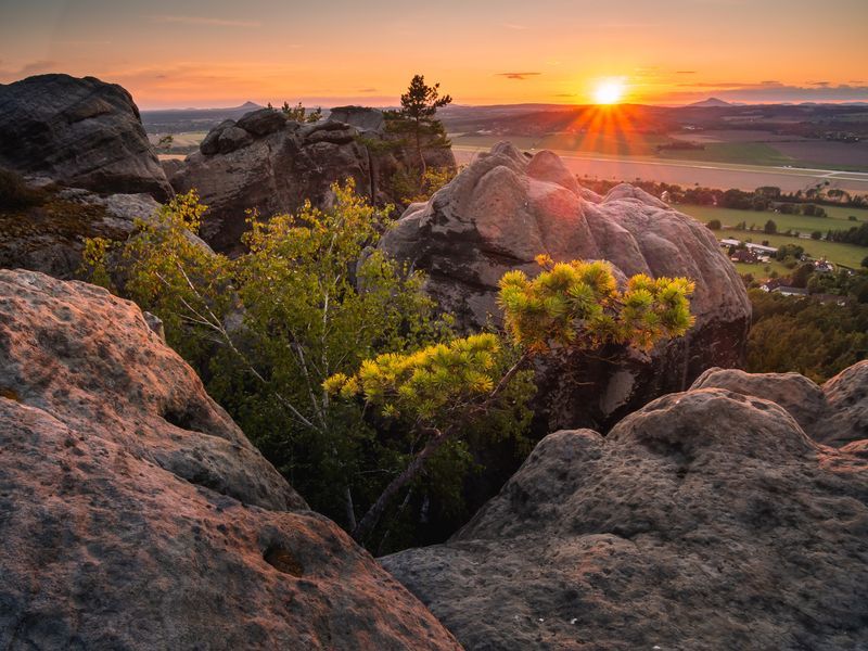 sunset,sun,rocks,czech,czechia,landscape,rocks The end of the day in the paradisephoto preview