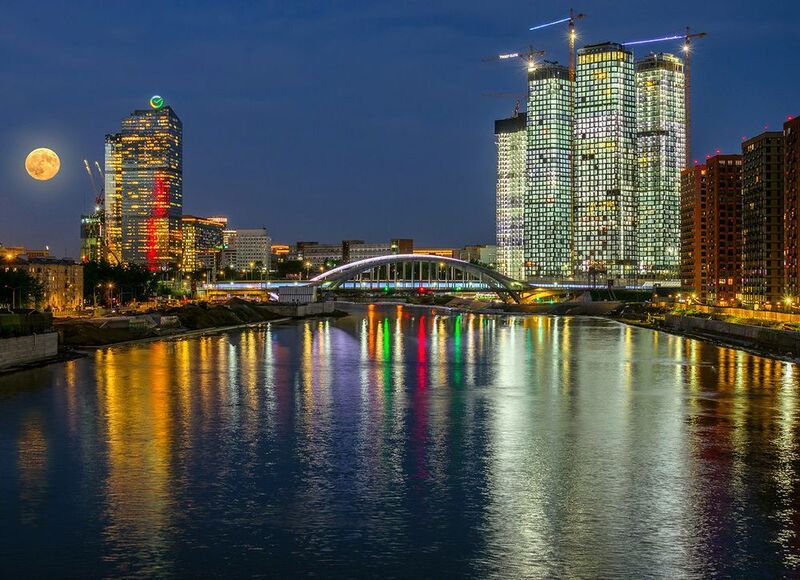 москва, река, вечер, Москва. Западный портphoto preview