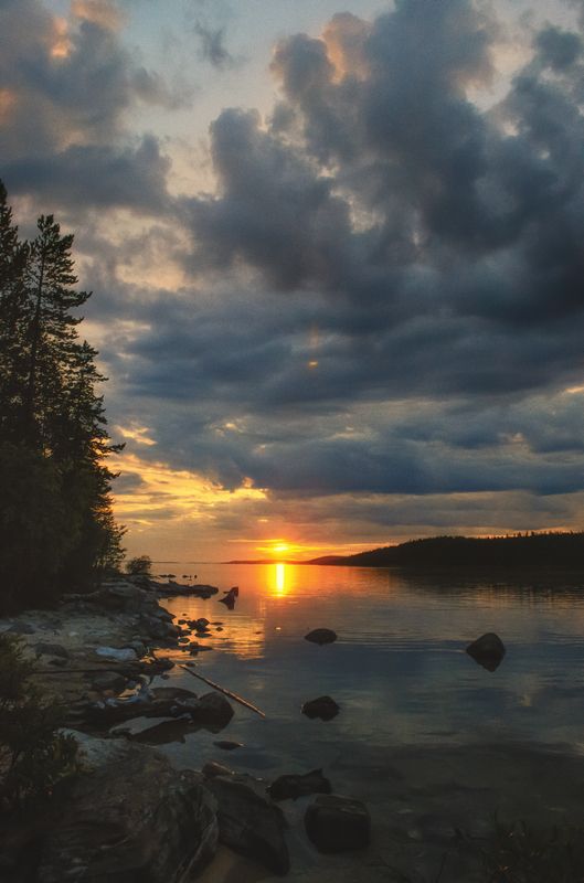 Закат на Верхней Пиренге, Кольский )photo preview