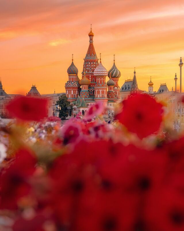 москва, кремль, собор василия блаженного, городской пейзаж, архитектура, moscow, рассвет Рассвет над Красной Площадьюphoto preview