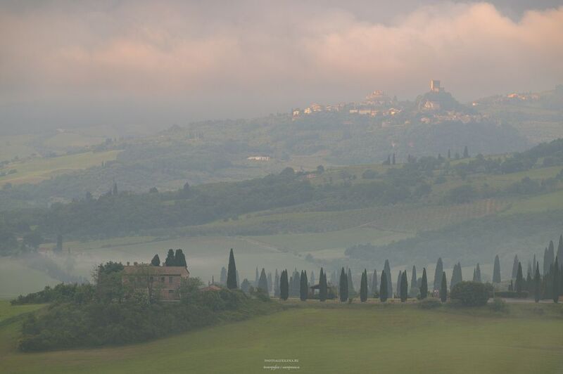 Тоскана, туман, утро, свет, италия, пейзаж, восход Утренний светphoto preview