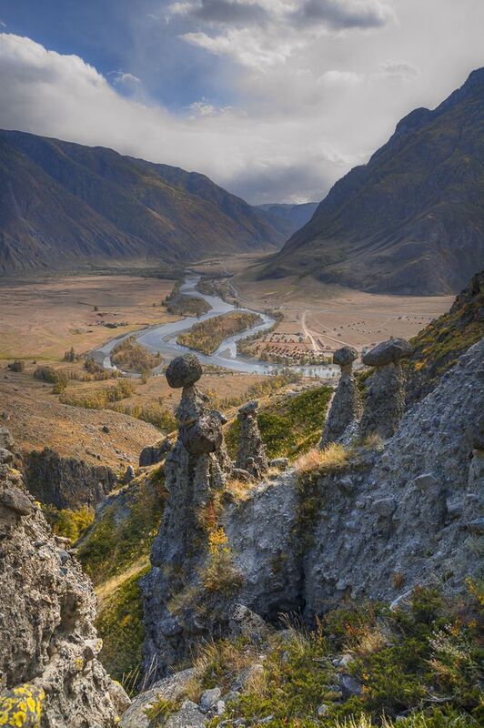 россия, горный алтай,осень, каменные грибы Грибочки фото превью