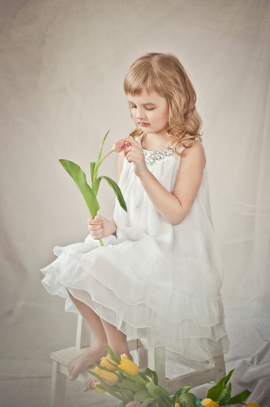 Весна, Девочка, Дети, Цветок photo preview