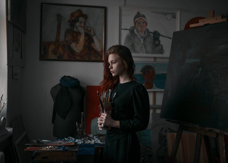 Popular, Portrait, Девушка, Портрет, Портрет девушки, Портфолио, Рыжая, Художник photo preview