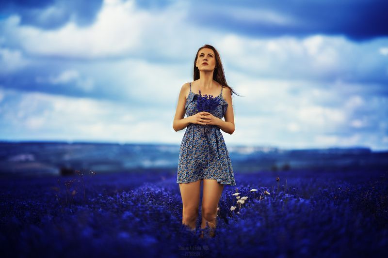 85mm, Girl, Lavender, People, Portrait Katrina Blue...photo preview
