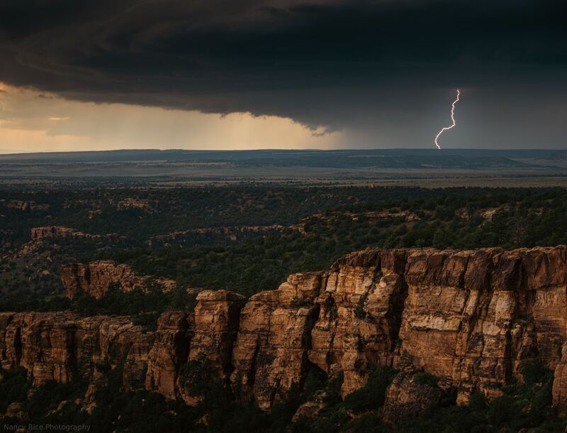 new mexico, usa, landscape, summer, nature, outdoors, clouds, cloud, sky, storm, thunderstorm, lightning, weather, canyon Bolt!photo preview