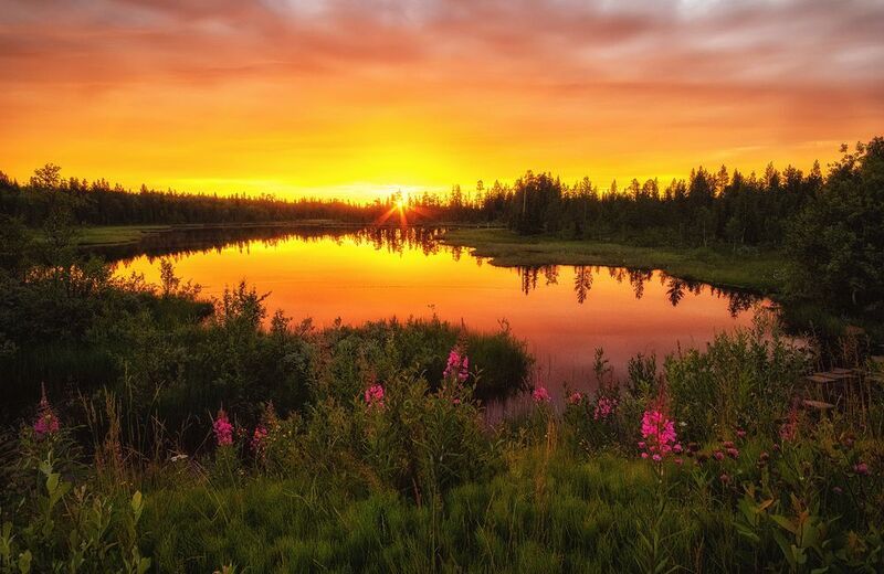 кольский, полярный день, закат, рассвет Закаторассвет полярного дня )photo preview