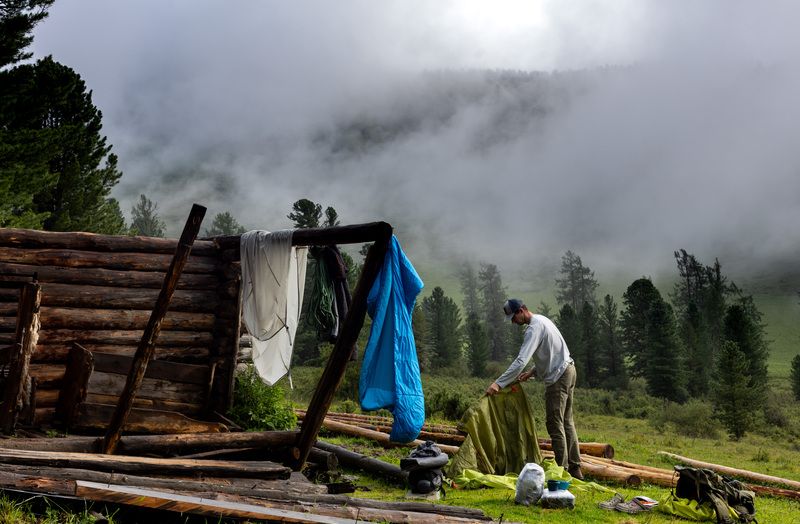 горный, алтай., катунский, хребет., река, акчан. На рассвете после дождяphoto preview