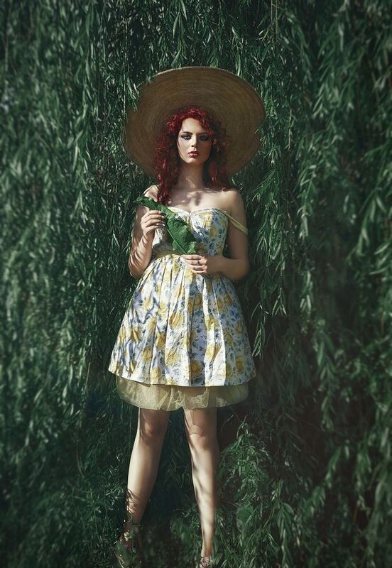 жанровый портрет, женский портрет, портрет, жанр, цвет, шляпа, лето, девушка Фобияphoto preview