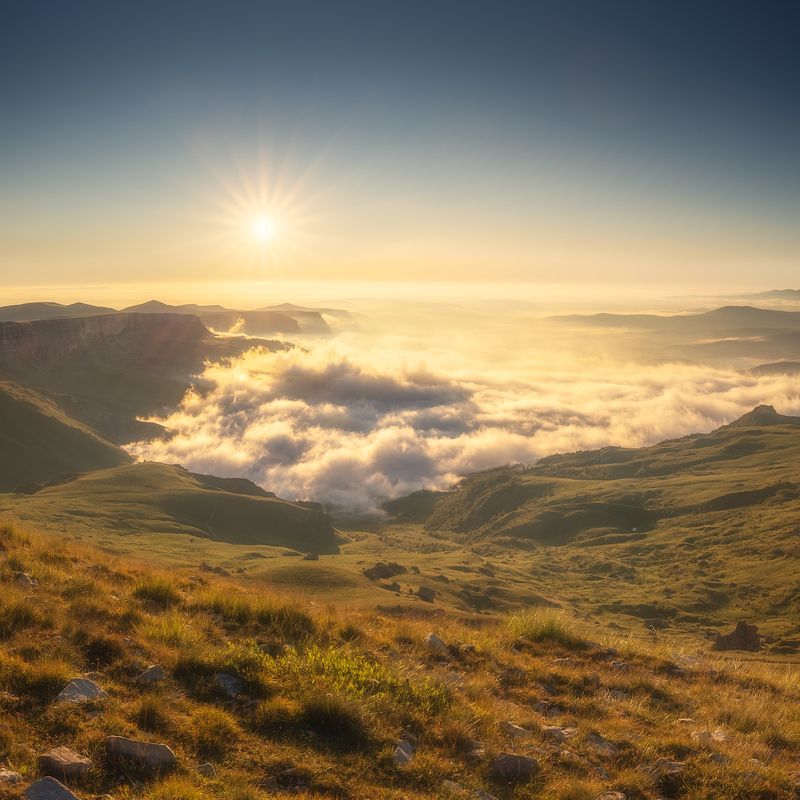 кавказ, горы, восход ***photo preview