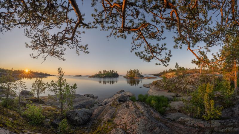 ладога, шхеры, карелия, ладожскиешхеры, ладожскоеозеро, karelia, ladoga Ладожские «киты» встречают рассветphoto preview
