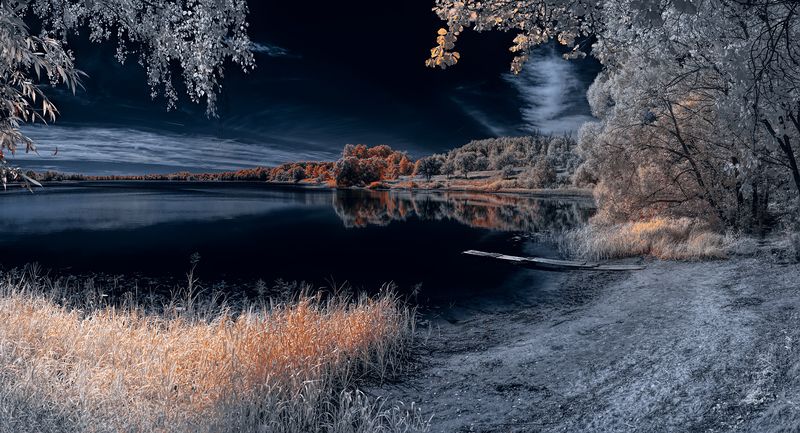infrared, ик-фото, инфракрасное фото, инфракрасная фотография, пейзаж, лето У августа в плену фото превью