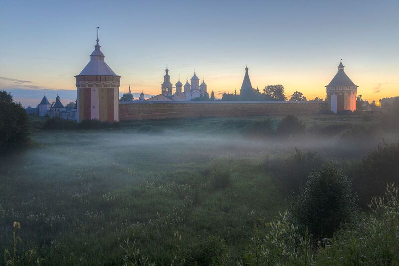 лето, вечер, монастырь photo preview