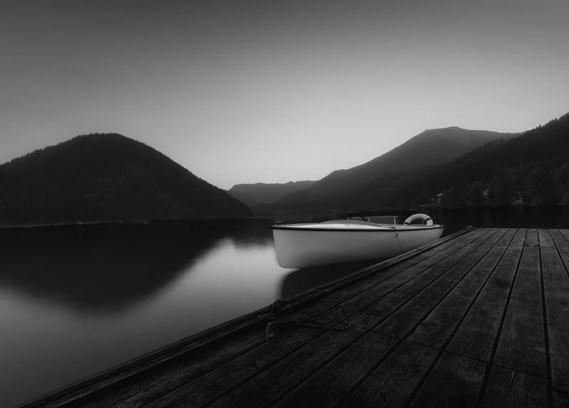 #boat #water #lake #sunset #sunrise #sundown #pier #longexposure Still Waterphoto preview