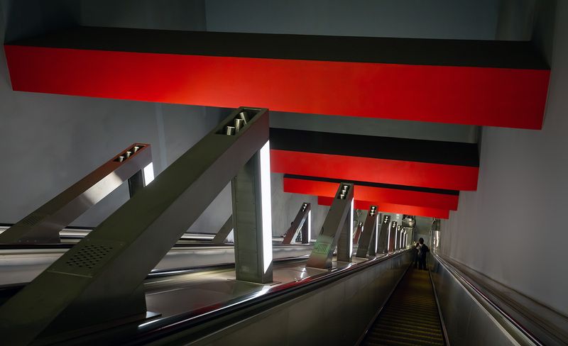москва, метро, метрополитен, эскалатор, мнёвники, Московское метроphoto preview