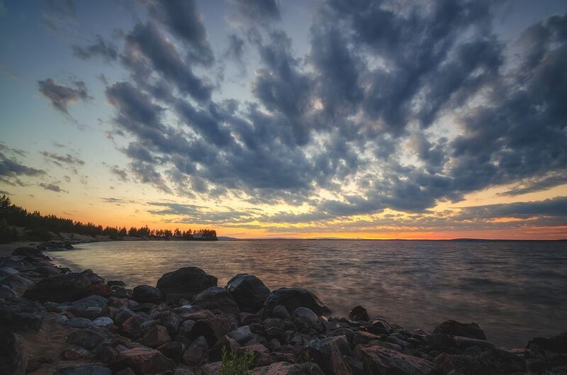 Закат на Колвицком озере.photo preview