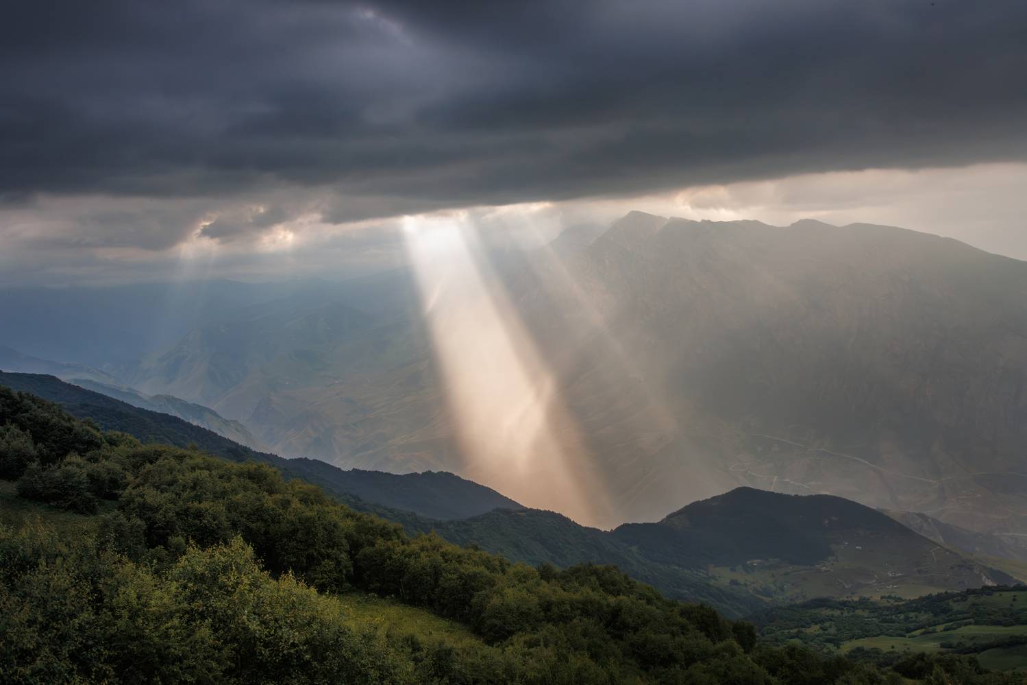 горы облако туча свет луч, Светлана Холодняк