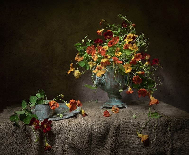 натюрморт, самовар, настурция Краски лета...photo preview