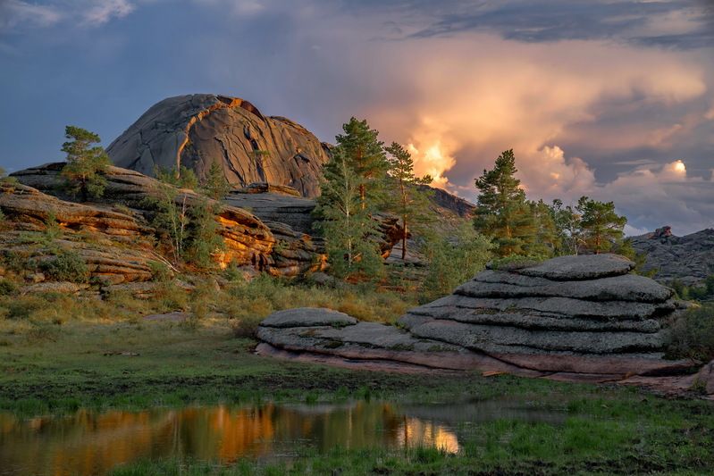 горы торайгыр баянаул Закат в Баянаулеphoto preview