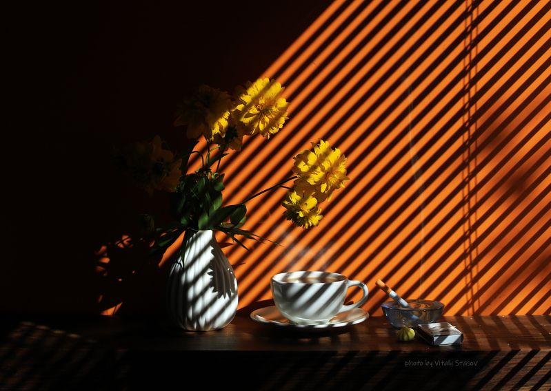 цветы, кофе, натюрморт, напиток, аромат, вкусно, flowers, coffee, still life, drink, aroma, delicious, bouquet , flowers Утро и кофеphoto preview