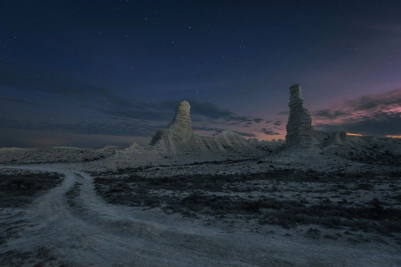 казахстан, мангистау, аккергешен, порода, меловые отложения, утро, заря, пейзаж, природа Аккергешен на зареphoto preview