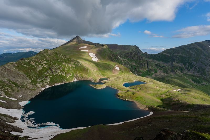 карачаево черкесия, кчр, горы, архыз, озеро, утро, абиширо ахуба, поход Озеро Перевальноеphoto preview